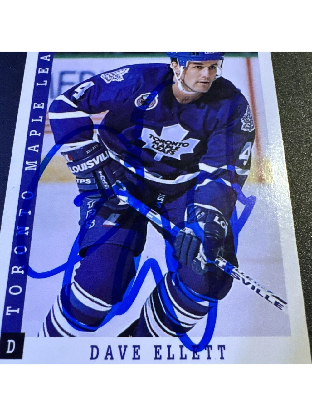 1993 Score Hockey #119 Dave Ellett Signed Autograph (no COA) TTM